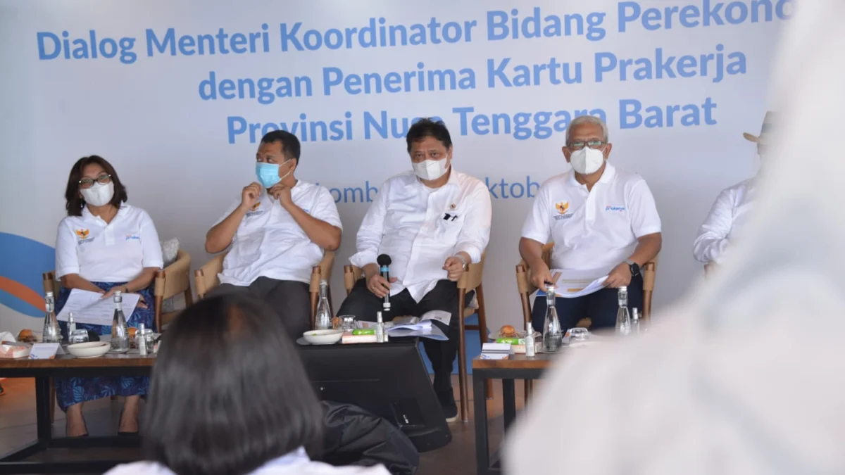 Manfaat Kartu Prakerja Diungkapkan Pria NTB Dihadapan Airlangga