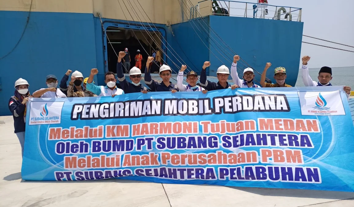 Sejarah Baru! BUMD PT SS Kapalkan 300 Mobil di Pelabuhan Patimban