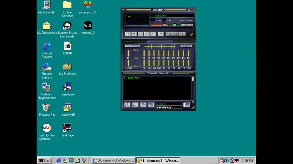 Winamp! Pemutar Musik Terbaik Era 2000-an, Kini Meluncur Lagi Versi Terbaru 2021 (Foto:Winamp versi lama)