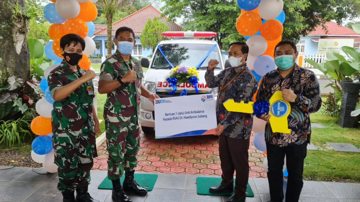 BRI Cabang Subang Sumbang Satu Unit Ambulance ke Rumah Sakit TNI AU dr.Hoediyono Lanud Suryadarma