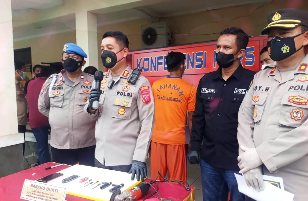 Satu Dari Empat Pelaku Curanmor di Karawang Ditembak Polisi