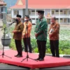 BERI SAMBUTAN: Wakil Presiden RI KH. Ma'ruf Amin saat meninjau Balai Pelatihan Vokasi dan Produktivitas (BPVP) Lembang, Bandung Barat, Rabu (23/03). EKO SETIONO/PASUNDAN EKSPRES