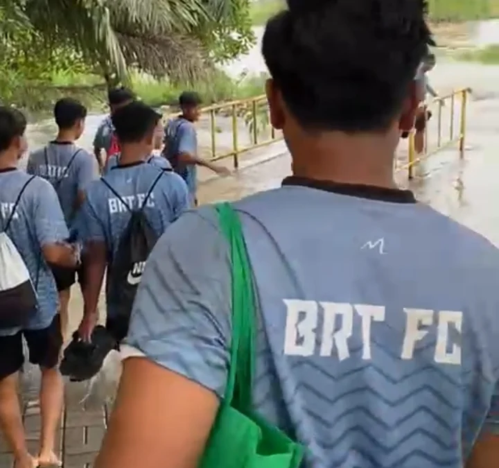 Latihan Perdana di Banten, BRT Subang United Diterjang Banjir Bandang