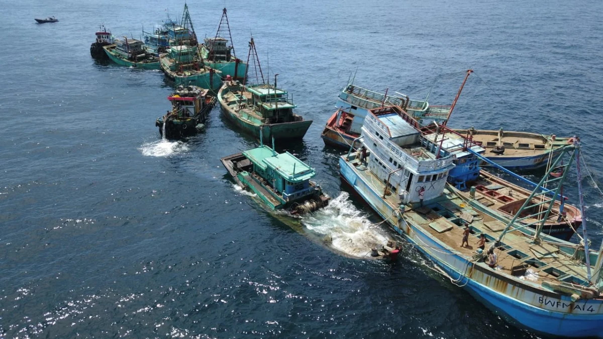 Kemenhub Rampas 4 Kapal yang Lakukan Kegiatan Ilegal di Batam