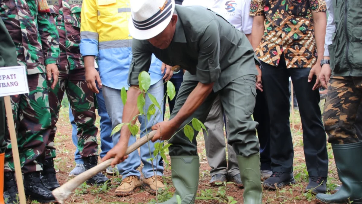 BUMN Pertahanan dan Pemkab Subang Kolaborasi, Tanam 5000 Bibit Pohon Lawan Pemanasan Global