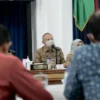 Sekretaris Daerah Provinsi Jawa Barat Setiawan Wangsaatmaja saat menyambut kunjungan kerja DPRD Sumatera Utara di Gedung Sate, Kota Bandung, Senin (23/5/2022). (Foto: Dani/Biro Adpim Jabar)