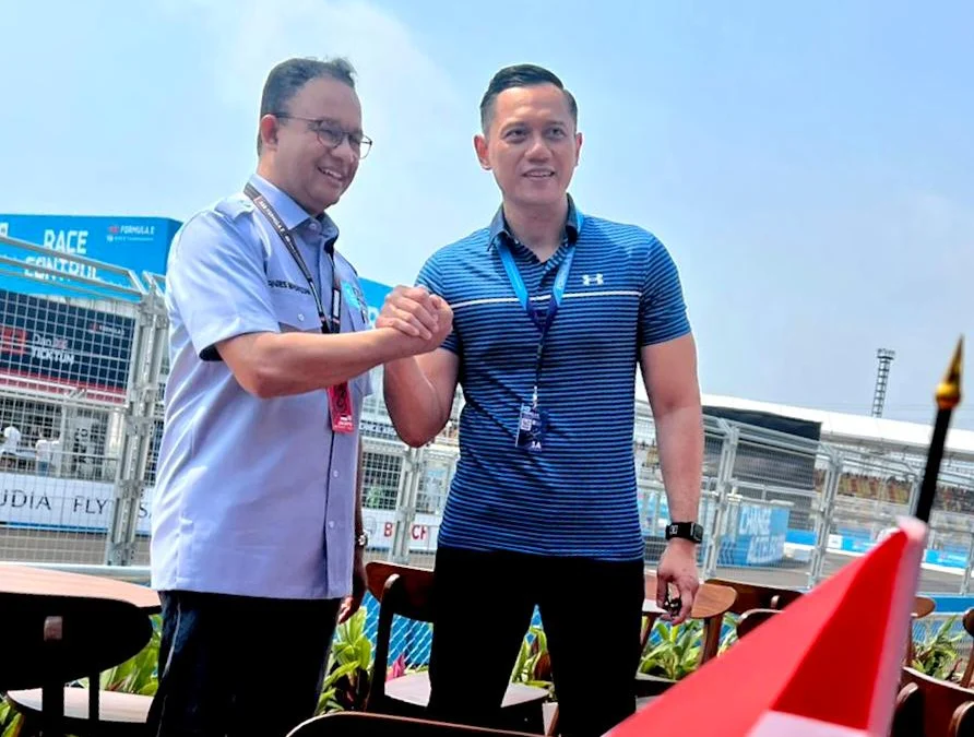 Nonton Formula E di Sirkuit Ancol, AHY Disambut Akrab Anies Baswedan