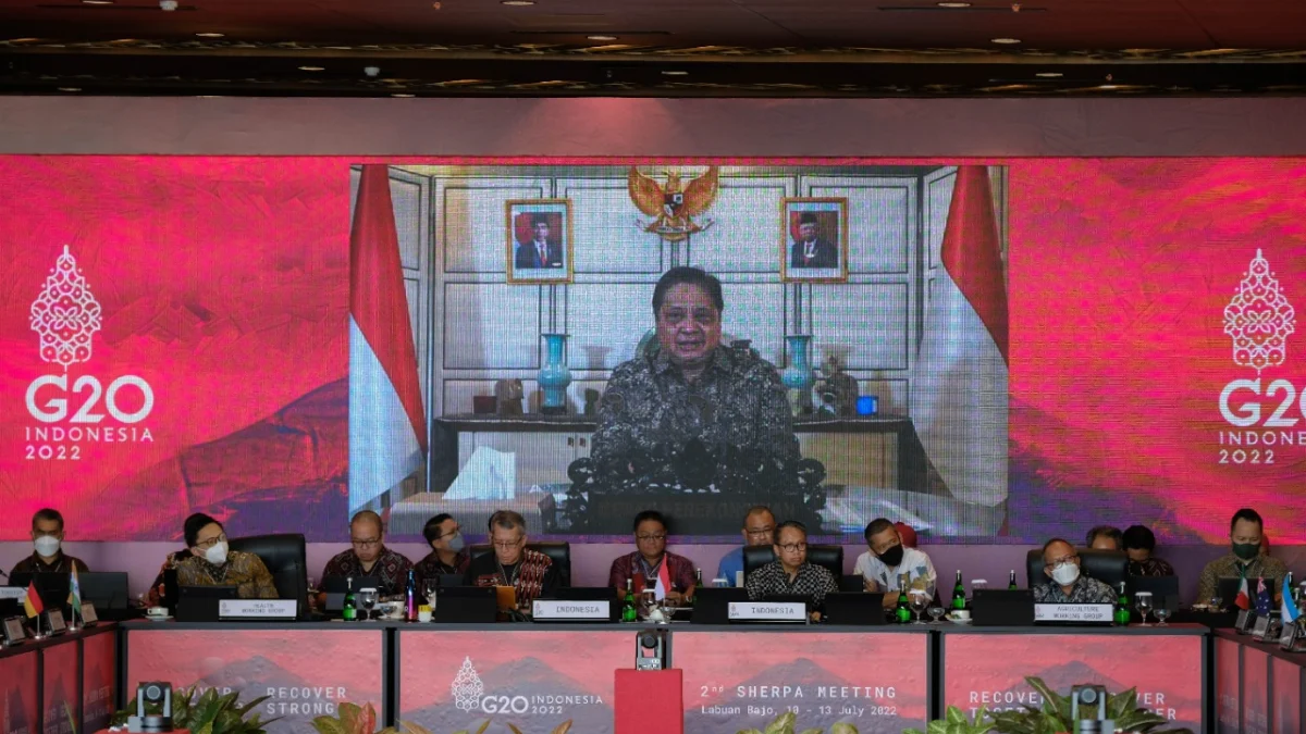 Menko Airlangga dalam 2nd Sherpa Meeting Serukan agar Negara Anggota G20 Bersatu untuk Mengatasi Permasalahan Global