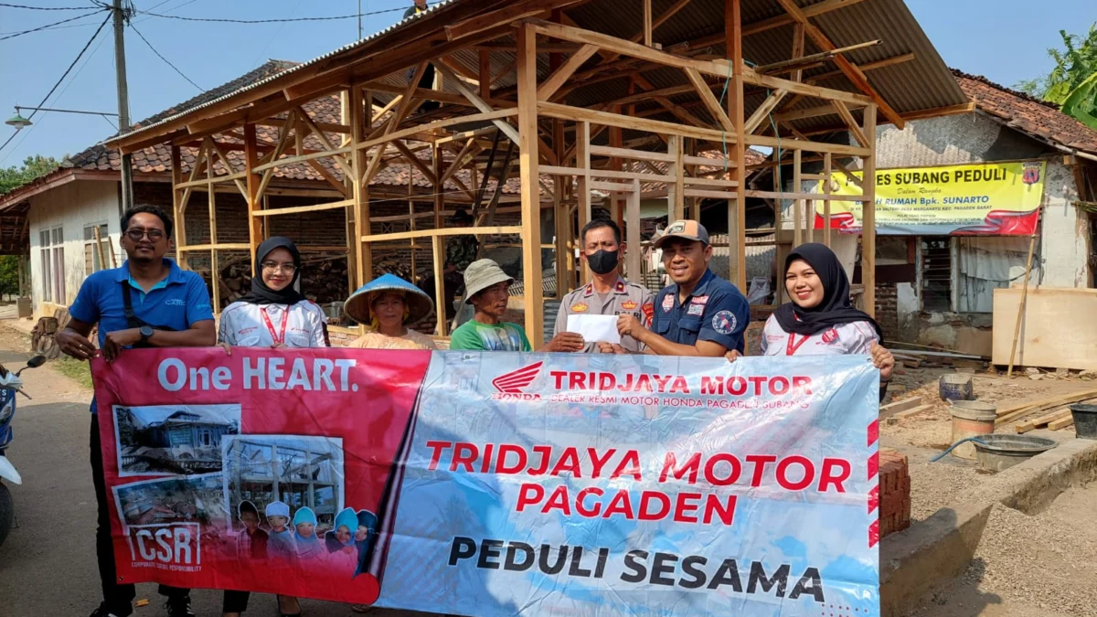 Tridjaya Motor Pagaden Bantu Renovasi Rutilahu Milik Warga Subang 