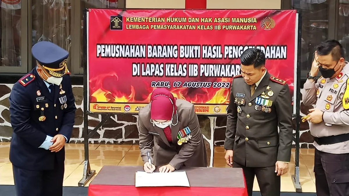 Tiga WBP Lapas Purwakarta Hirup Udara Bebas, Dapat Remisi HUT ke 77 RI