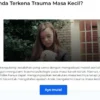 Tes Trauma Masa Kecil 1 Menit Lewat Link Ini, Bisa Ungkap Tingkat Depresi Mental!