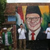 Jelang Pemilu 2024 Ketua PKB Jawa Barat Resmikan Mural Gus Muhaimin Presiden 2024 di Subang