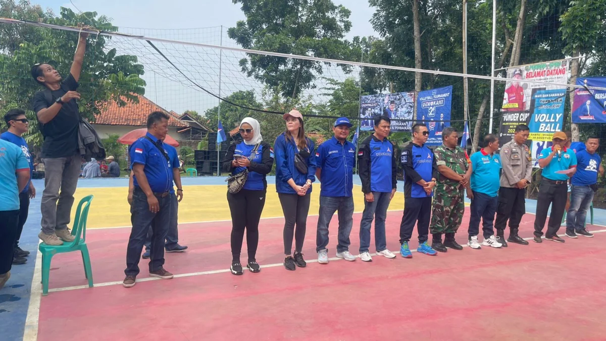 DPC Demokrat Subang Gelar Turnamen Bola Volly Tarkam AHY Cup 2022