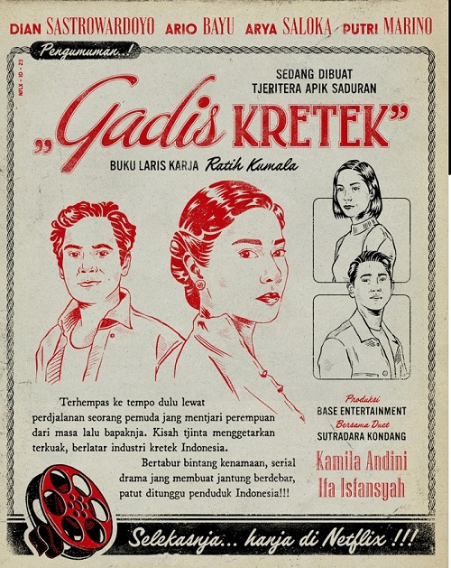 Poster dari Netflix yang mengumumkan 'Gadis Kretek' akan segera tayang dalam bentuk serial.