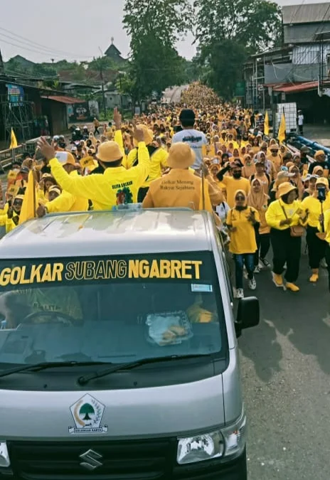 Golkar Subang Gelar Jalan Santai, Diikuti Ribuan Peserta 