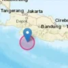 Titik lokasi gempa di Sukabumi