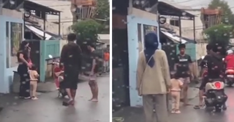 Tangkapan layar video viral suami pukuli istri