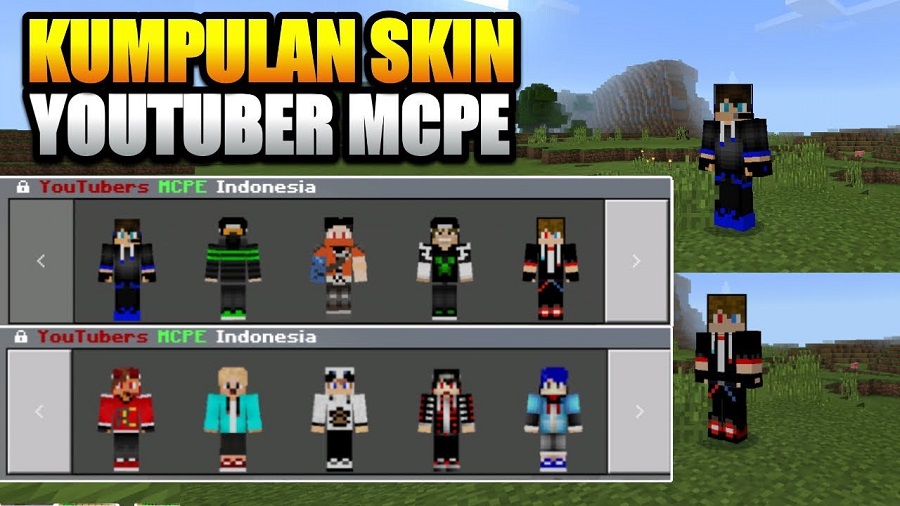 40 Download Skin Pack Minecraft Youtuber Indonesia, File Ringan Tinggal Klik! (capture by Rafli Channel)