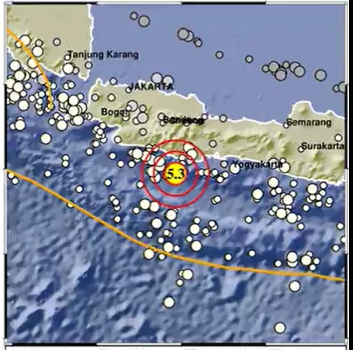 BMKG, Gempa Pangandaran Hari Ini, 20 November 2022 01.28 WIB, 5,3 SR