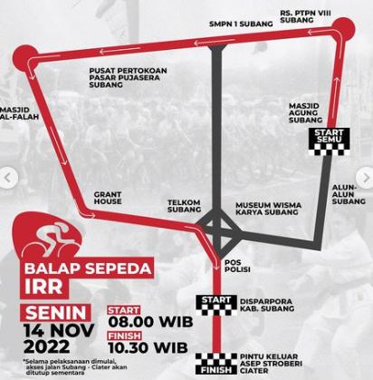 rute lalu lintas Subang yang ditutup