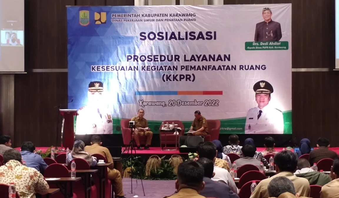 PUPR Karawang Sosialisasikan Prosedur Layanan Kesesuaian Kegiatan Penataan Ruang