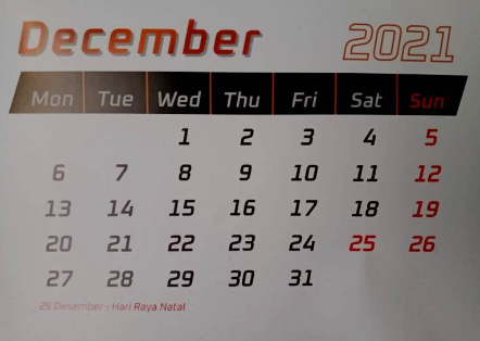 Jadwal Libur Akhir Tahun 2022