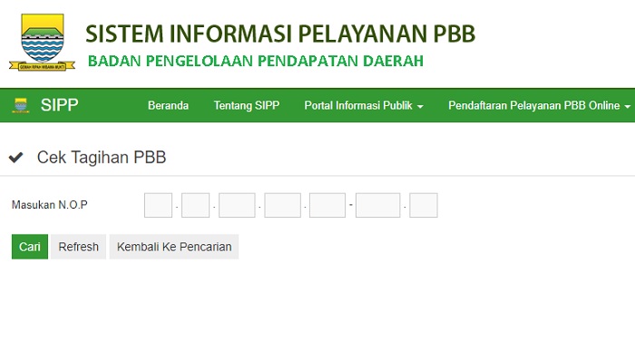 Cek PBB Online Jawa Barat, Bisa Sambil Mager Tanpa ANTRI, Klik di Sini, Mudah Bingits! (ilustrasi cek pbb online, capture via BPPD, Juni)