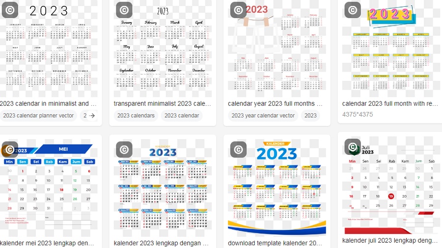 Desain Kalender 2023 CDR, PDF JPG dan Excel, Lengkap Tanggal Merah dan Kalender Hijriah