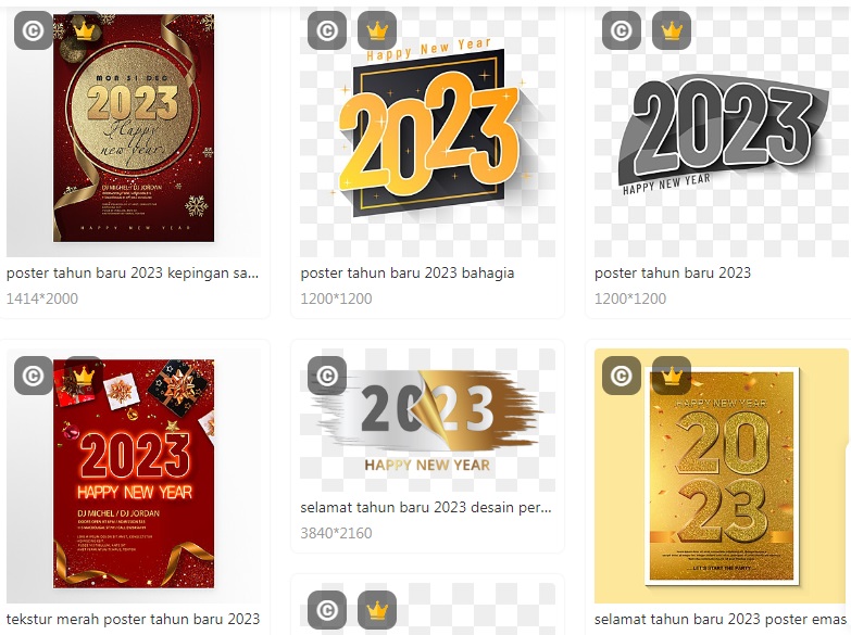 Poster Tahun Baru 2023, PSD Full HD, Link Download di Sini!