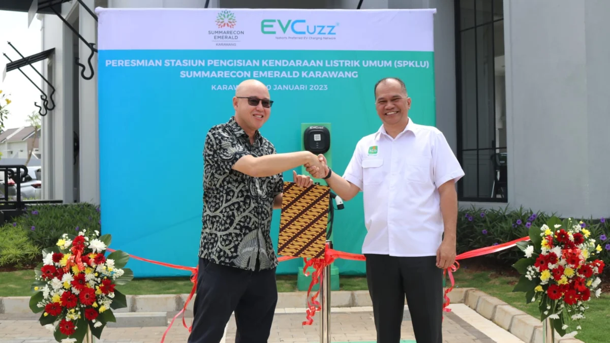 Summarecon Emerald Karawang Hadirkan Stasiun Pengisian Kendaraan Listrik Umum EVCuzz