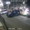 Tangkapan layar CCTV: Penyerangan geng motor di Bangung terhadap mahasiswa