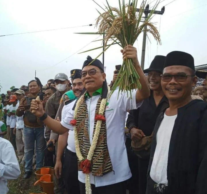 Ketua HKTI Moeldoko Panen Raya di Karawang