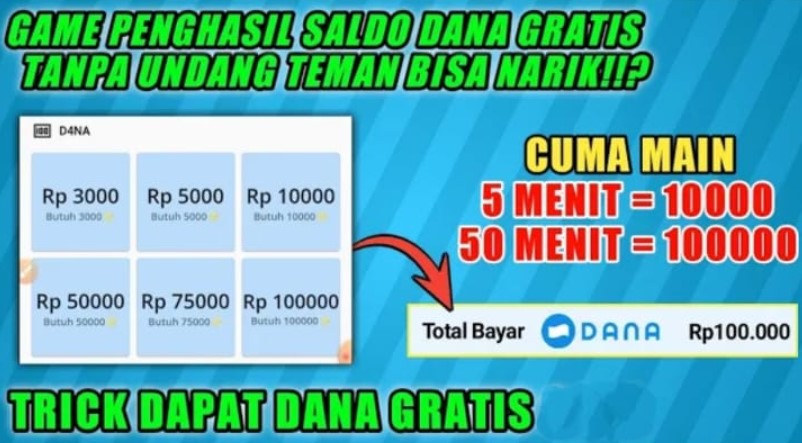 Game Penghasil Saldo Dana 100 Ribu Setiap 10 Menit Tanpa Undang Teman