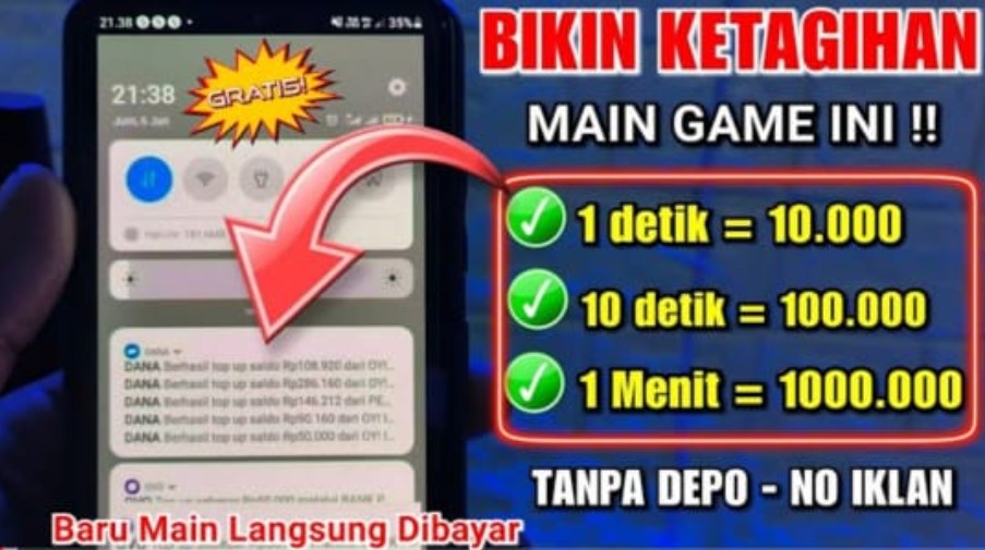 Game Penghasil Saldo Dana 100 Ribu Setiap 1 Menit Tanpa Iklan Terbaru 2023