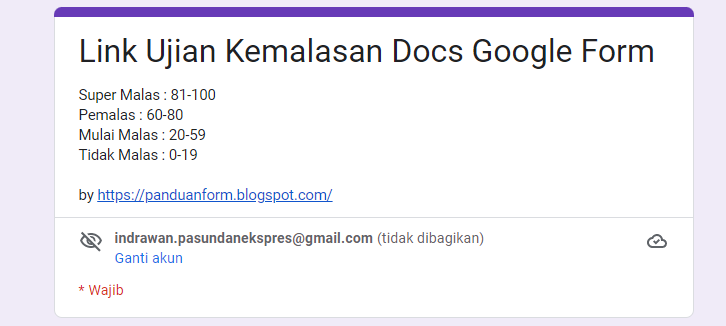 link ujian google from