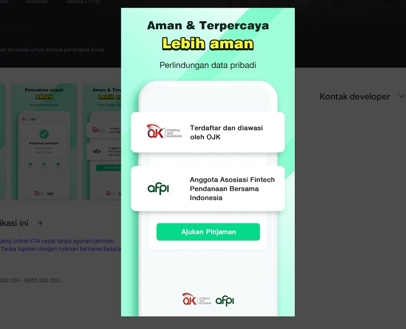 Pinjol Cepat Cair Tenor Panjang, Anti Ditolak! Tanpa Jaminan, Lihat di Sini (via EasyCash,)