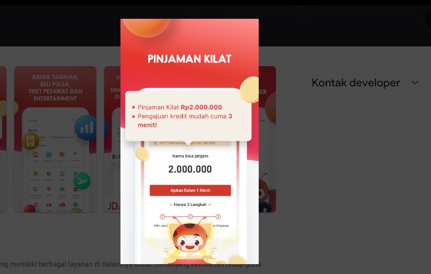 Aplikasi Pinjaman Online Terpercaya, Resmi Diawasi Cepat Cair Bunga Rendah Update Februari (via akulaku)