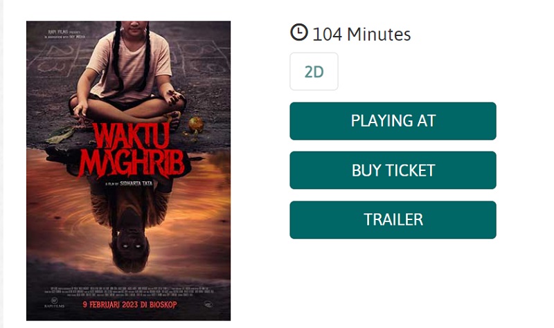 Harga Tiket Bioskop Waktu Maghrib, Lengkap Nonton Waktu Maghrib Full Movie, Klik di Sini (via cineplex,)