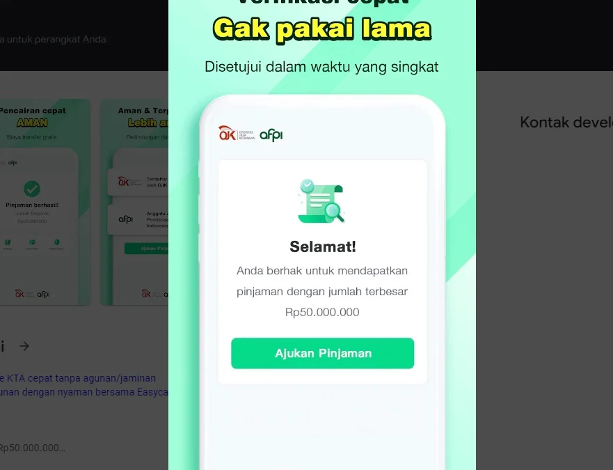 Pinjaman 500 Ribu Langsung Cair Tanpa Ribet Bisa Transfer ke Dana, Legal Dibawah OJK (via easycash)