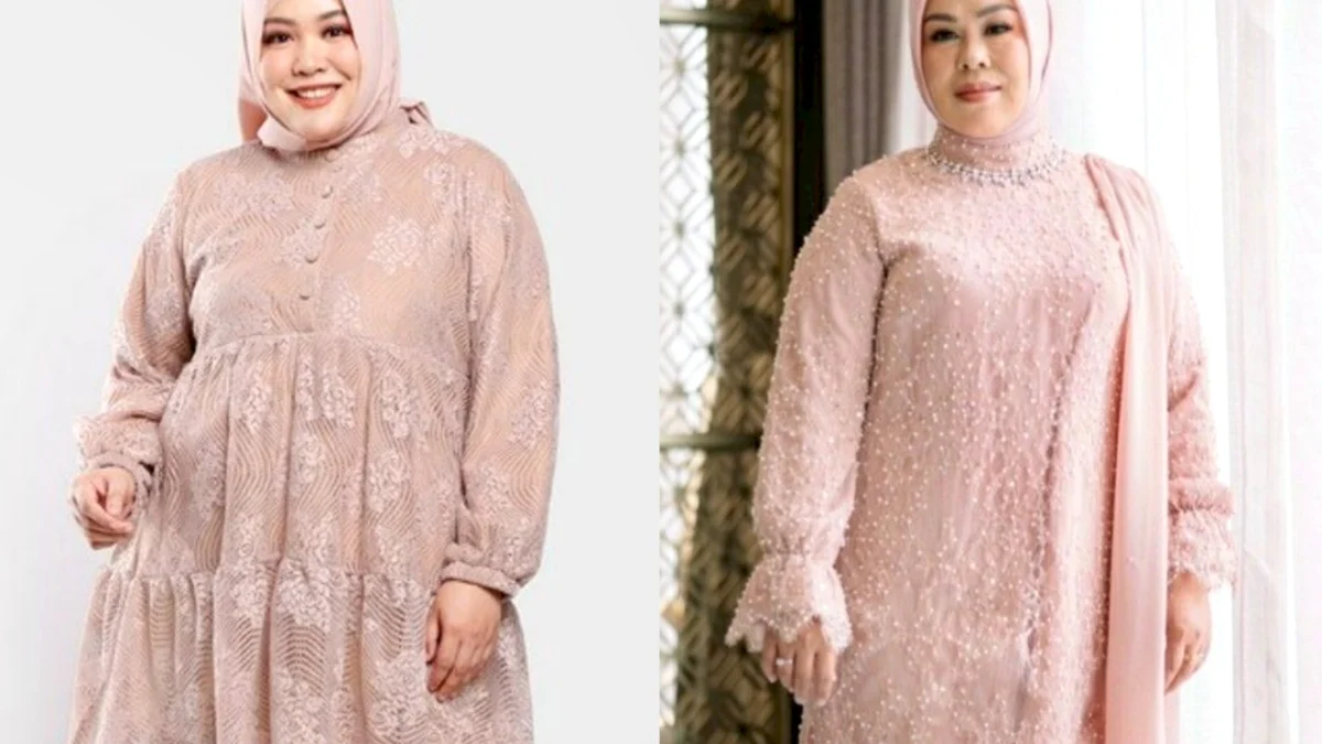 10 Rekomendasi Dress Brokat Untuk Orang Gemuk Berkerudung