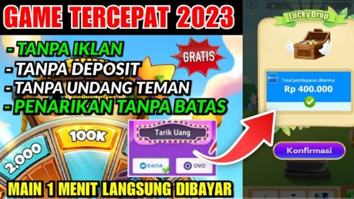 Game Penghasil Uang 400 Ribu Tanpa Deposit Terbaru 2023