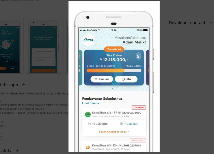 Rekomendasi Pinjaman Online Syariah yang Terdaftar di OJK, Cepat Cair! (Via Duha Syariah Google Play Store)