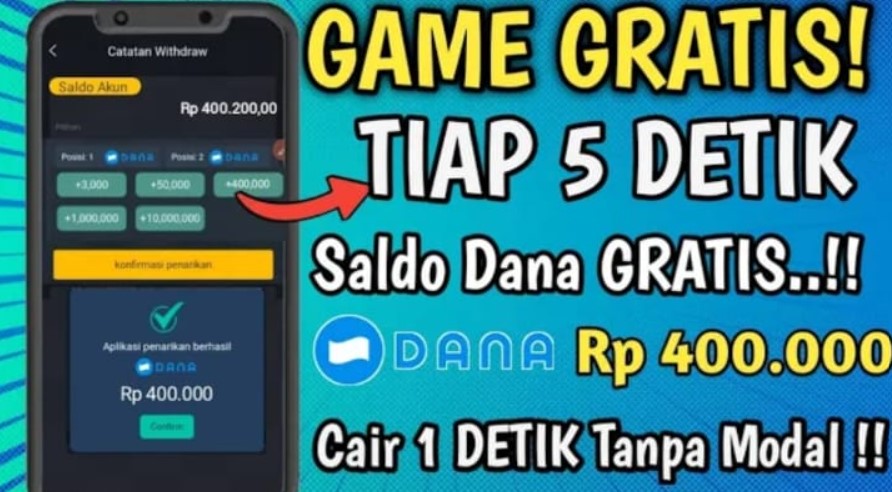 Game Penghasil Saldo Dana Tanapa Deposit 400 Ribu Langsung Cair Terbaru 2023