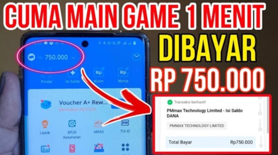 Game Penghasil Saldo Dana Tercepat 750 Ribu 1 Menit Langsung Cair