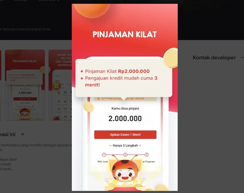 Aplikasi Pinjaman Online yang Aman dan Bunga Rendah, 500 Ribu Cepat Cair (via akulaku,)