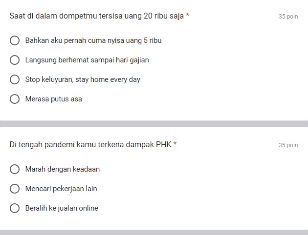 Link Ujian Tes Depresi Google Form Terbaru 2023, Berapa Skor Kamu?