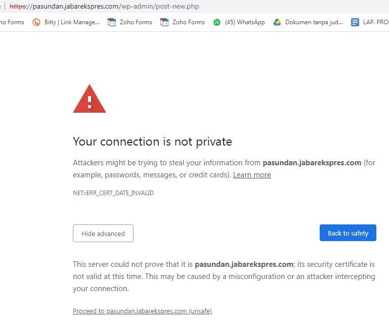 Cara Mengatasi Privasi Error di Google Chrome, Tinggal Klik!