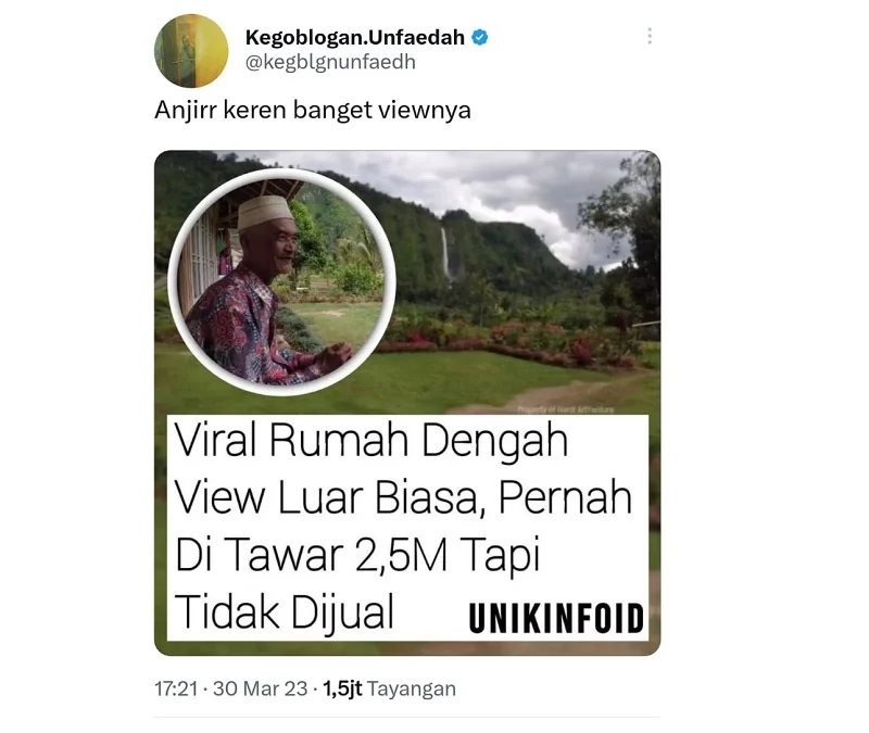 Rumah Abah Jajang Curug Citambur, yang Viral Menghadap Air Terjun Eksotis di Cianjur