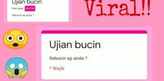 Lagi Viral! Ujian Bucin Google Form Link Download, Hasilnya Benar-Benar Tak Terduga