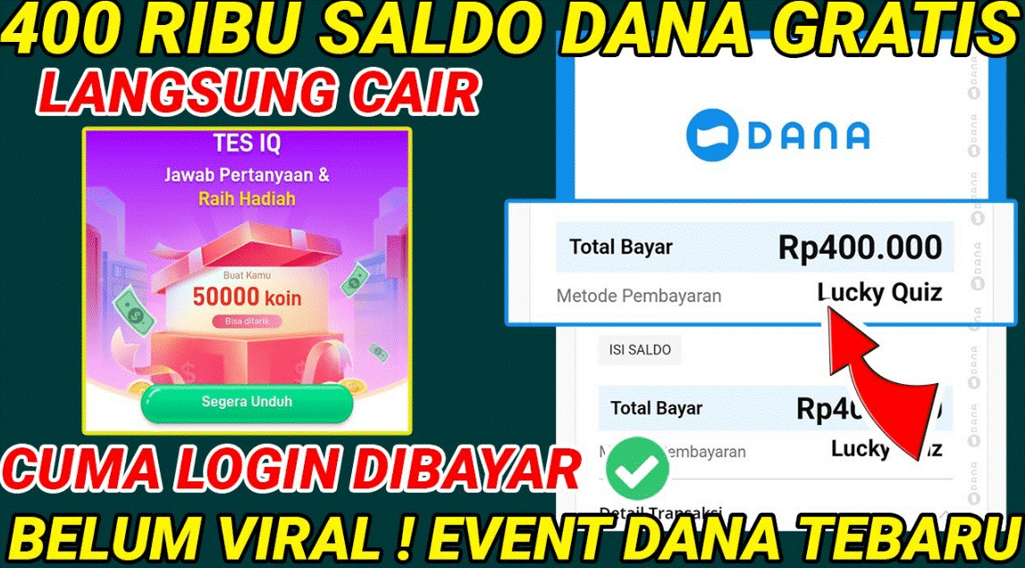 Buruan! Ini Rekomendasi Game Penghasil Saldo DANA Terbukti Langsung Cair Rp. 400 Ribu Dalam 5 Menit